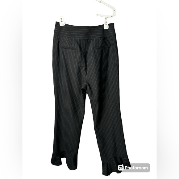 Rebecca Taylor Pinstripe Pants Ruffled - Picture 4 of 5